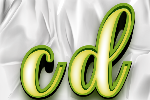 Alphabet Letter Number Color Green White Design Set