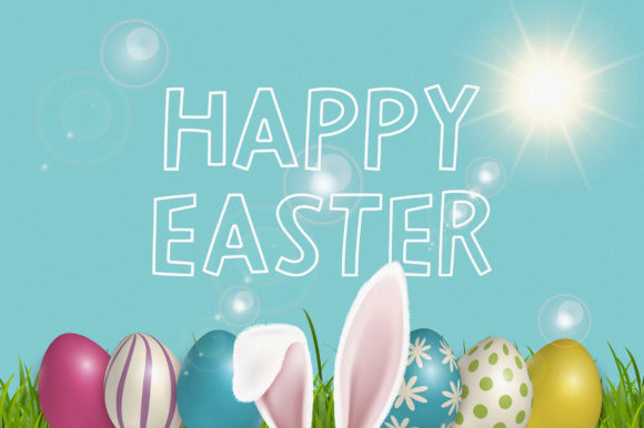 Bright Happy Easter 3D