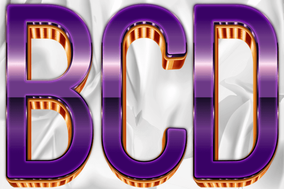 Bronze Purple Color Letter Number PNG: Elevating Your Designs with Metallic Elegance