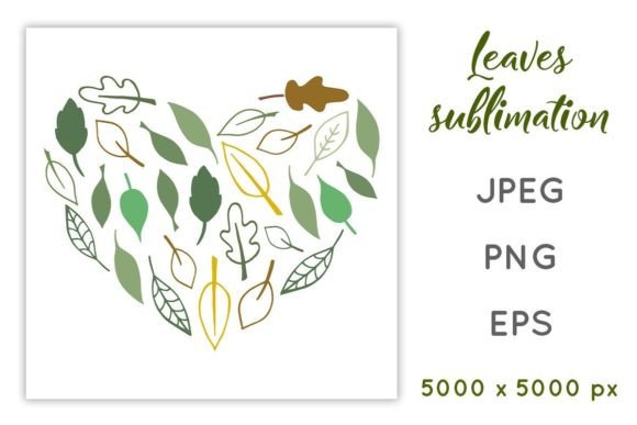 Cute Leaf Doodle Sublimation: Simple Hand-Drawn Art