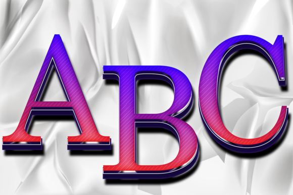 Effect Styles Alphabet Letter Numbers for Design