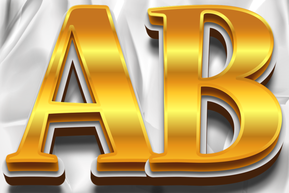 Elevate Your Designs with the Alphabet Letter Number Golden Layer Bold Set