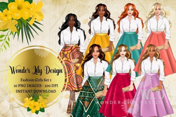 Elevating Creative Projects with Fashion Lady Clipart Illustration