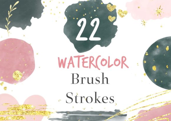 Enhancing Digital Designs with Green and Pink Watercolor Clipart