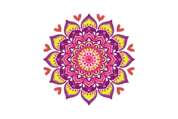 Hand Drawn Colorful Mandala with Tribal
