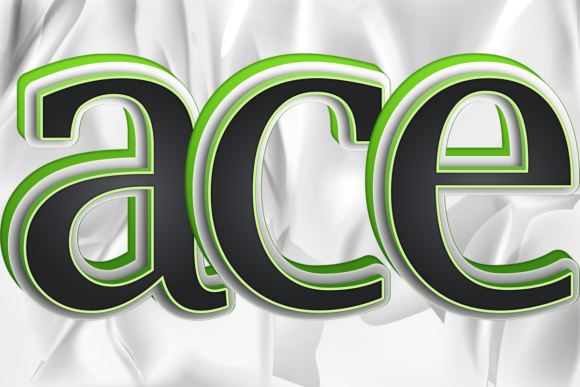Letter Numbers Black White Green Color Design Set