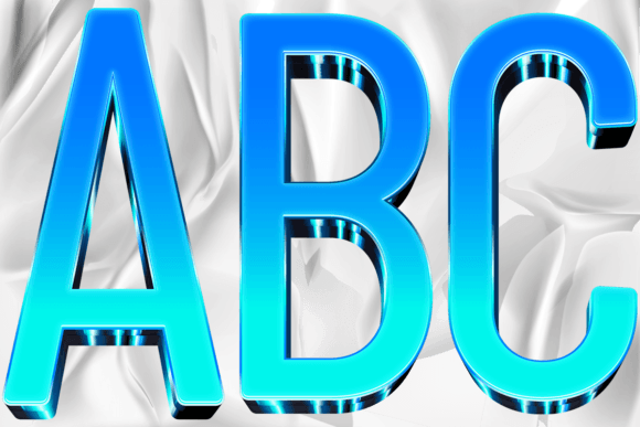 Letter Numbers Design Color Silver Blue: Premium Graphic Assets