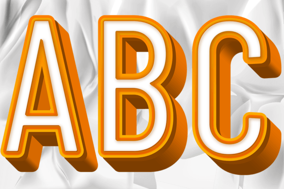 Letters Numbers Color Yellow Bee Effect