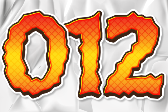 Messy Numbers PNG Design Graphic Images