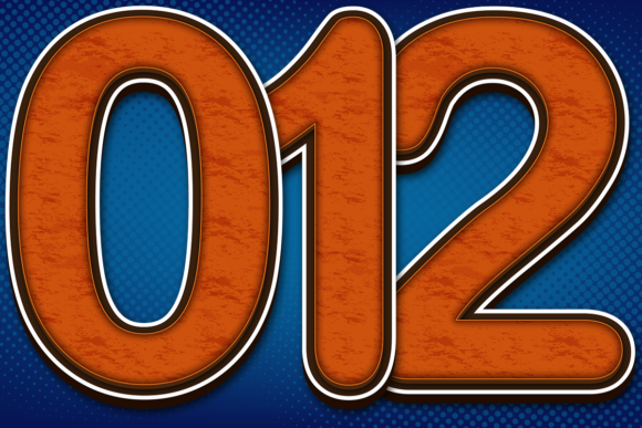 Pattern Wood Numbers PNG and EPS File