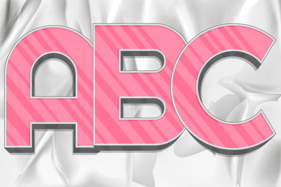 PNG Letters Numbers Color Pink Shadow Design