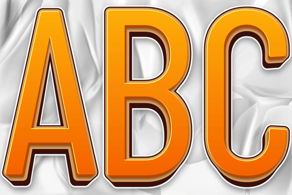 PNG Letters Numbers Layered Color Yellow for Design