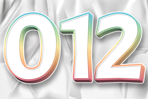 PNG Transparent Numbers Design Graphic