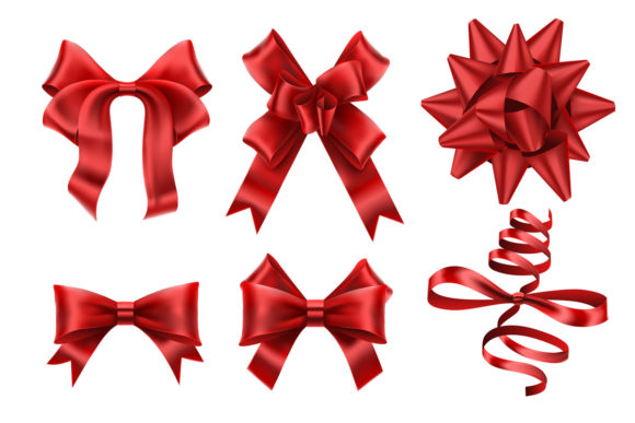 Realistic Red Bows: Elevating Visual Communication Through Strategic Design Assets
