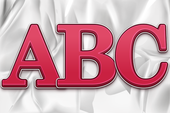 Red Color Alphabet Letter Numbers for Creative Designs