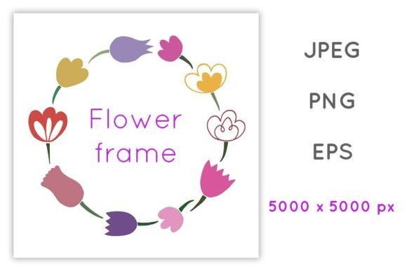 Simple Round Flower Doodle Frame: A Versatile Digital Asset for Creative Projects