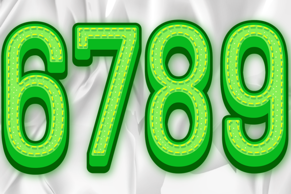 Stitching Number PNG Image Green Color: A Versatile Asset for Creative Projects