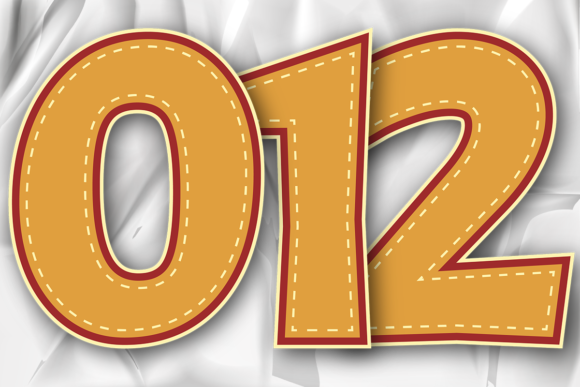 Stitching Numbers Design Graphic Images