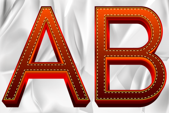 Stitching Style Effect Letter Number