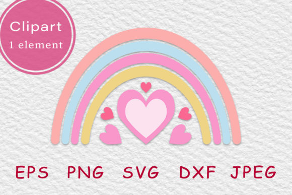 The Aesthetic and Technical Power of the Cute Pink Heart Rainbow Illustration