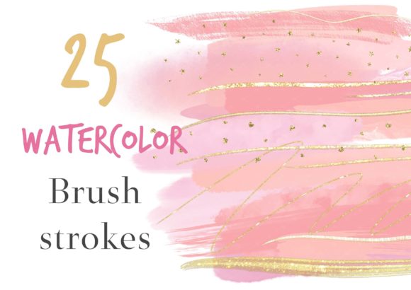 The Art of Elevation: How Pink and Gold Watercolor Brush Strokes Transform Digital Design